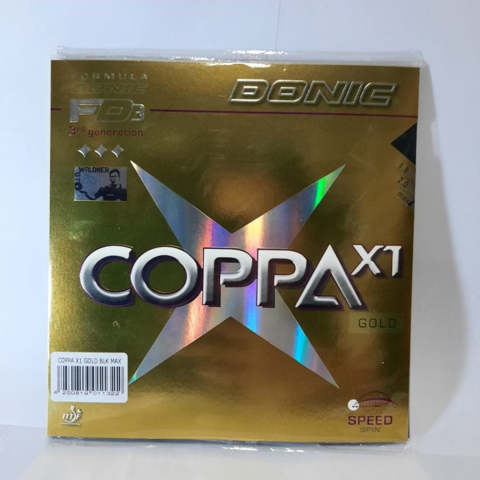 Donic Coppa X1 Gold / karet bet tenis meja pingpong - Hitam