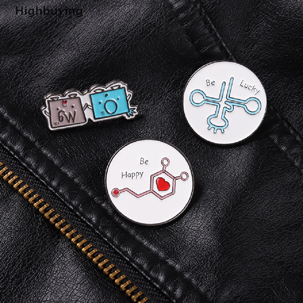 Hbid Bros Pin Enamel Desain Molekul Kimia Keberuntungan OMG Element