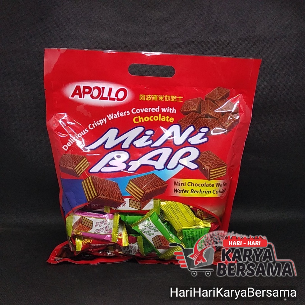 

APOLLO WAFER MINI BAR CHOCOLATE BAG 300GR