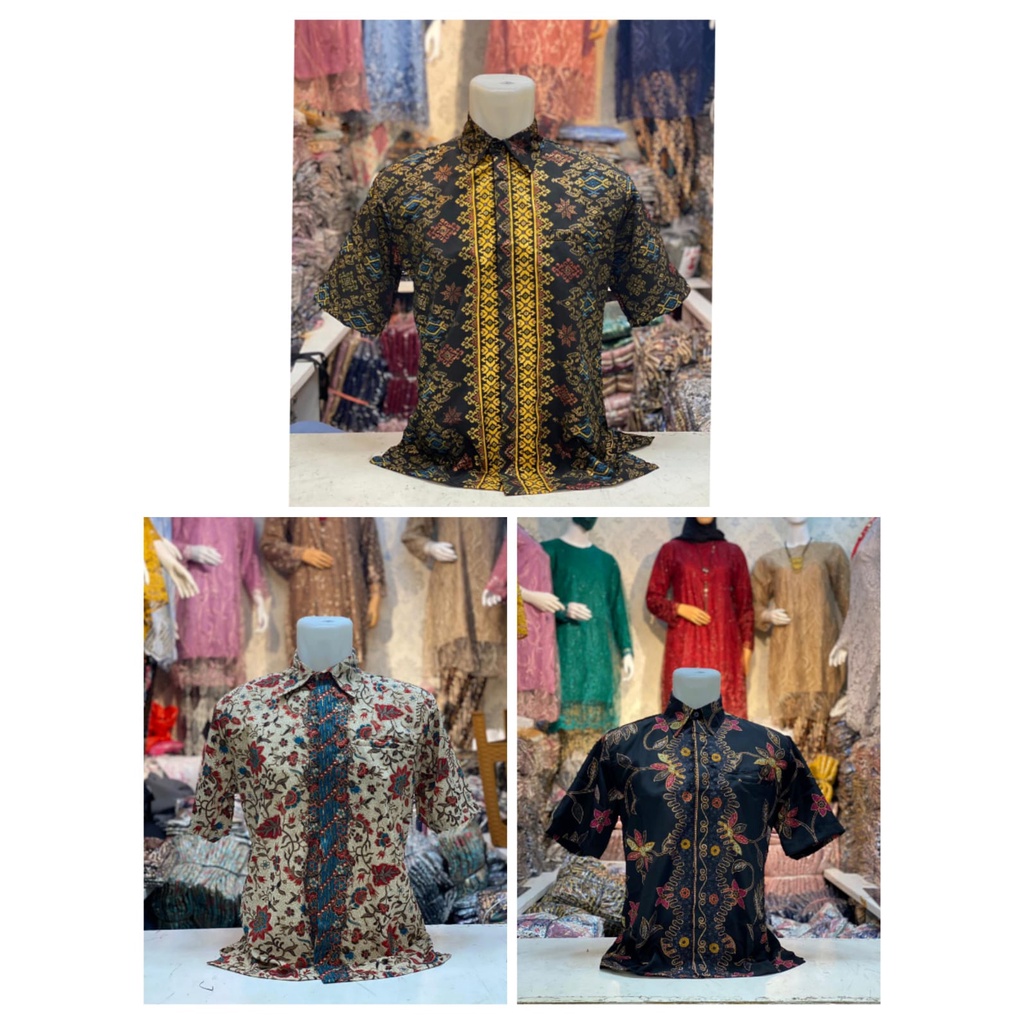 atasan kemeja batik lengan pendek + fashion kemeja pria