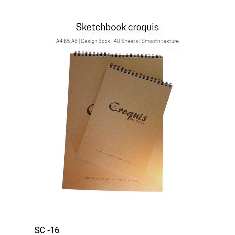 

Buku sketchbook Croquis / Buku Sketchbook A4 A5 B5 Cover Jilid Spiral