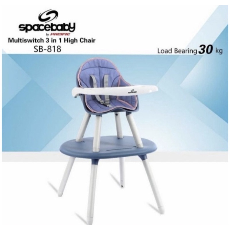 Multi Switch 3 in 1 High Chair Spacebaby Sb-818