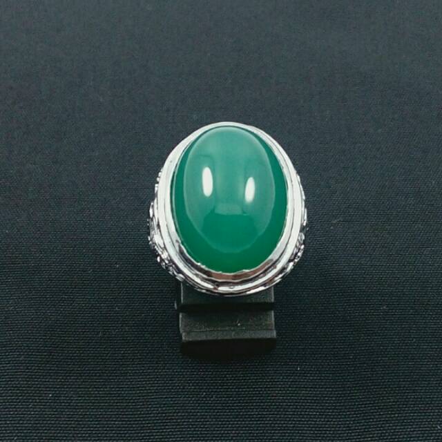 Cincin Batu Bacan Palamea Dengan Ring Tanam Anti Luntur