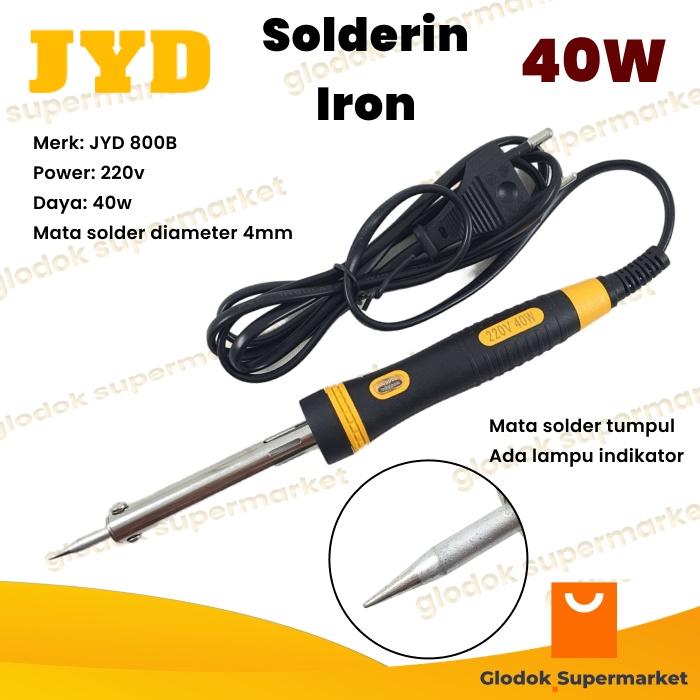 Solder JYD 800B 40 Watt Soldering Iron 40w Lampu Indikator