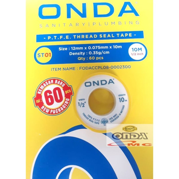 Sale Sola Sil Seal Tape Isolasi Isolatip 1/2 Inch 10 Meter ONDA ST 01