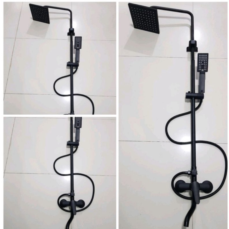 MURAH SHOWER TIANG COULUMN STAINLESS SET KAMAR MANDI CHROME HITAM BLACK / SHOWER KAMAR MANDI / SHOWER TIANG / SHOWER COLUMN TIANG SET HITAM BLACK / SHOWER AIR PANAS / KRAN SHOWER COLOM KAMAR MANDI HITAM KRAN PANAS DINGIN