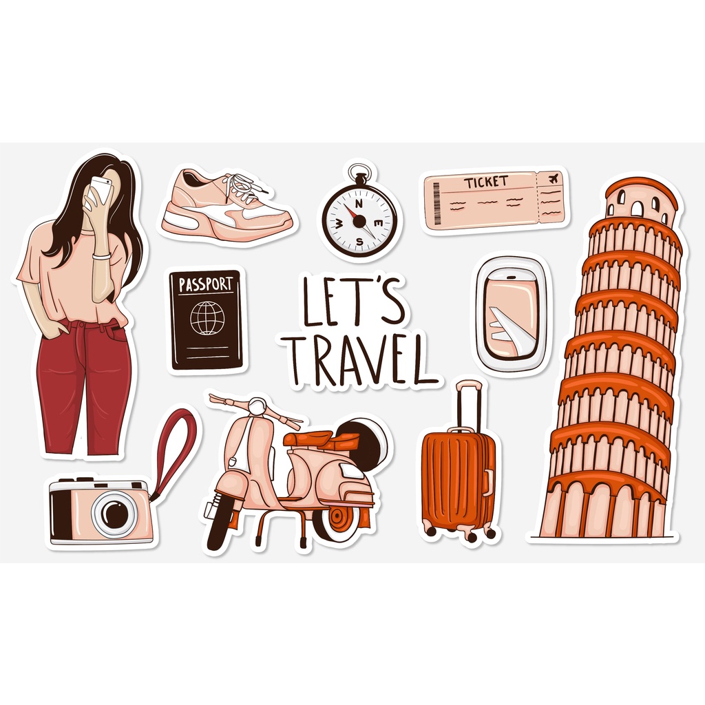 

Sticker Aesthetic Travel - Time To Travel Sticker - Sticker Vinyl Traveling / Sticker Helm Botol