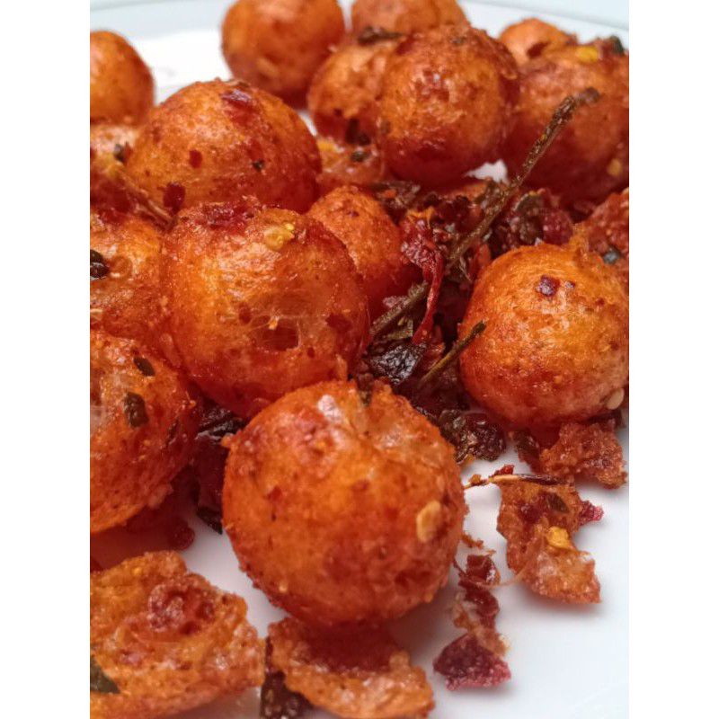 

Endog lewo Pedas / Cimol kering enak gurih dan pedas kemasan 250grm 500gram