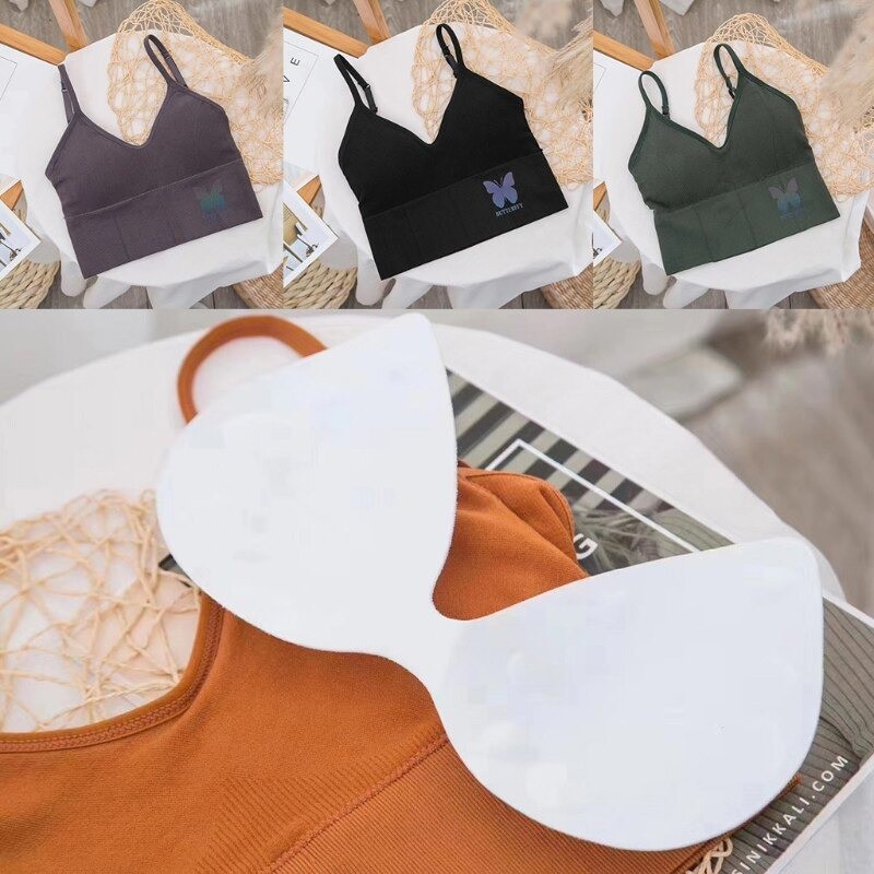 KINDSTORE❤ | [BUTTERFLY-BRA] Bra Sport Yoga Olahraga / Tank Top Model Crop Import Fashion Korea