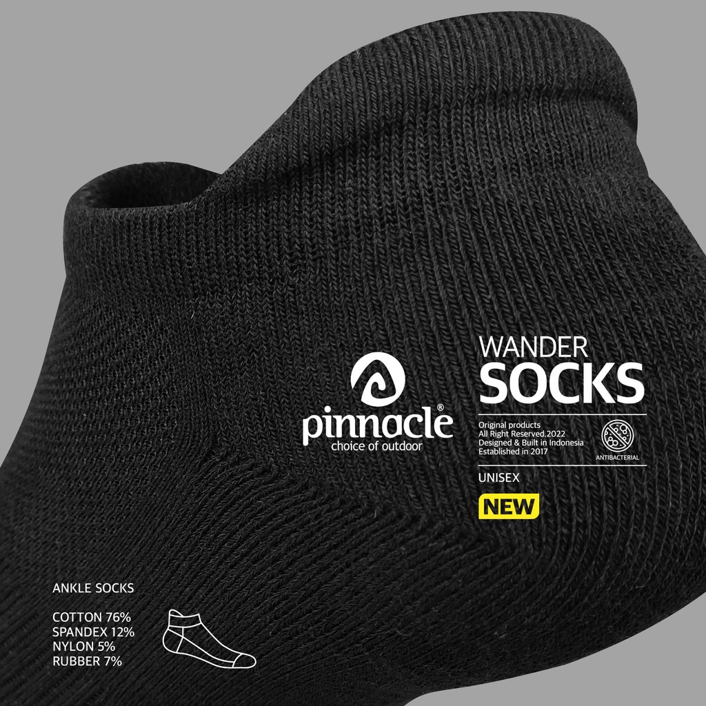 Pinnacle Wander Socks - Ankle Black