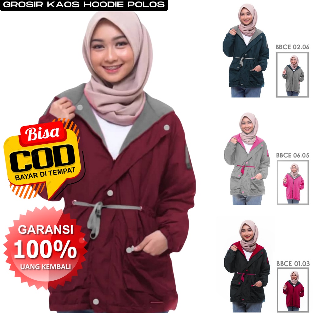 PROMO BISA COD JAKET WANITA BOLAK BALIK BB 2in1 PARASUT ANTI AIR FLEECE 2 LAPIS WINDBREAKER HITS KEKINIAN UNTUK MUSLIMAH DAN CEWEK TANGGUH