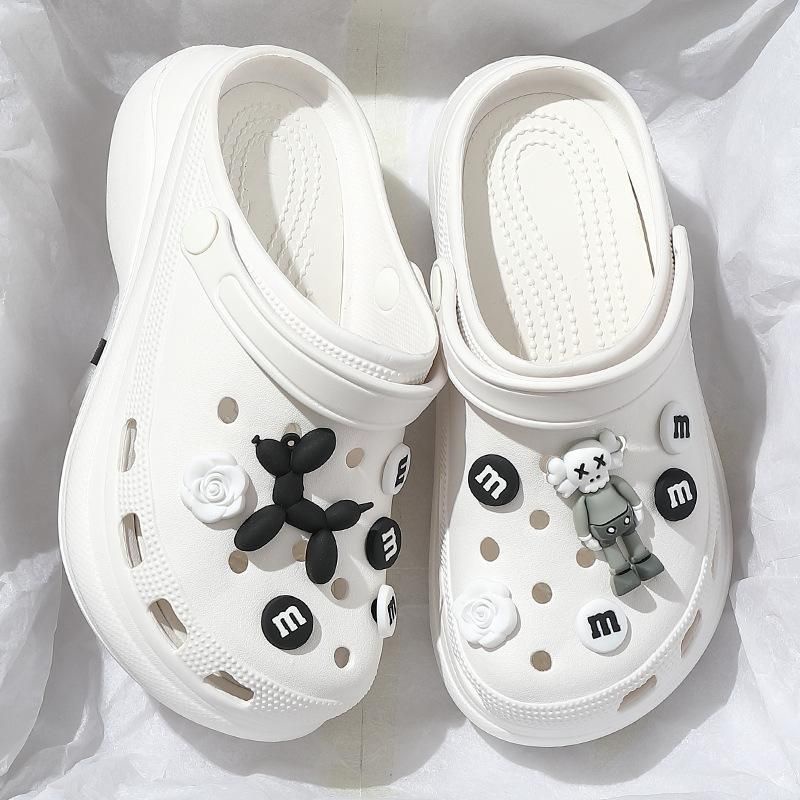 Sandal Crocs Jibbits Wedges Classic + Accesories Import High Quality S2