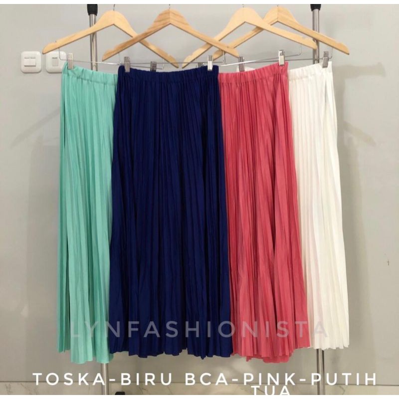 LYNFASHIONISTA-ROK WANITA MUSLIMAH PAYUNG LEBAR MODEL PLISKET PREMIUM/ROK PANJANG MURAH/MISSHA