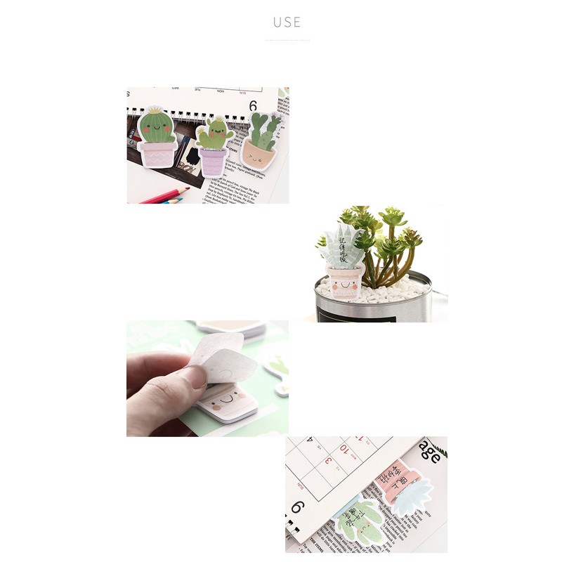 Post It Memo Cactus Lucu Notepad Memo