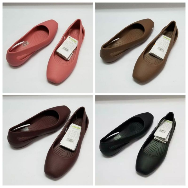 SEPATU WANITA CROCS SLOANE FLATSHOES FASHION CASUAL