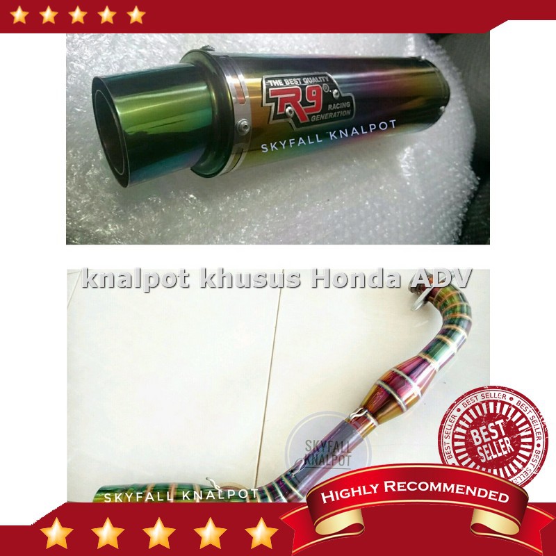 Harga Knalpot Racing Rainbow Nmax Aerox Xmax PCX Lexi Vario Beat ADV R9 Pelangi