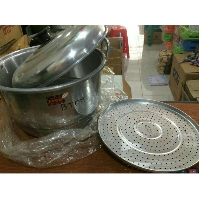 Panci Langseng Kukus / Dandang / Steamer 33Cm Global Eagle - Terbaik 