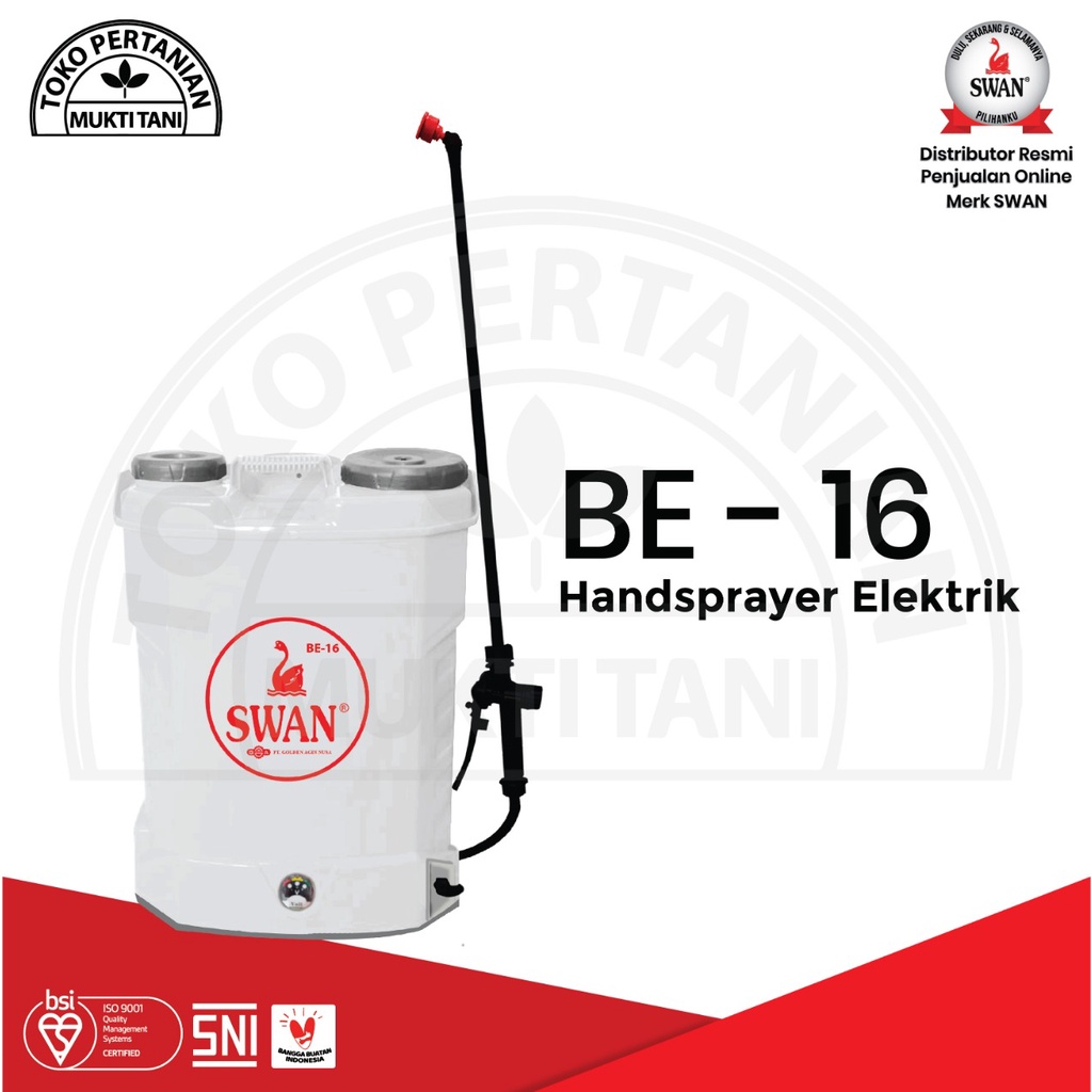 Jual Alat Semprot Tangki Swan Elektrik BE16 16 Liter/Sprayer Swan ...