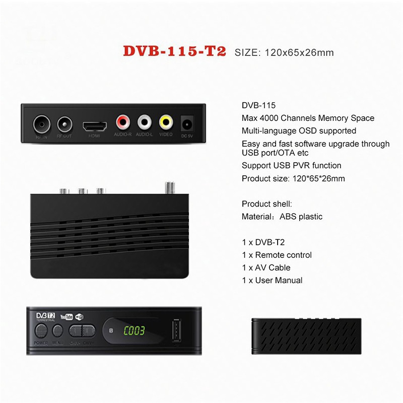 Set Top Box EVINIX  DVB-T2 DVB T2 S2 / Penerima Siaran DIGITAL
