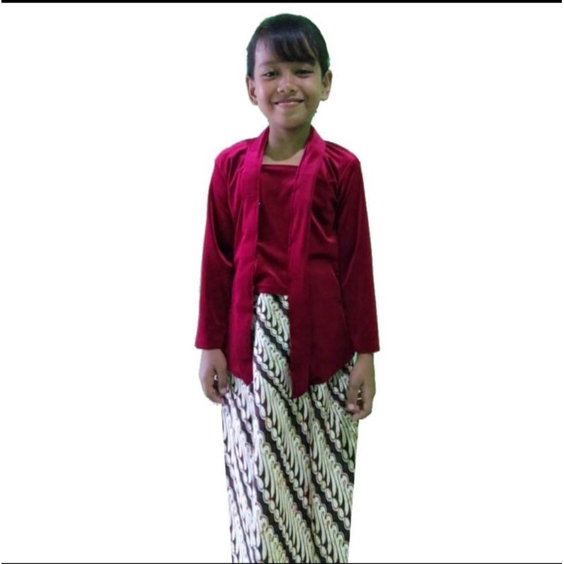 Setelan Kebaya Bludru Anak