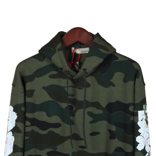 Jaket Sweater Hoodie OFF WHT FLOWERS CAMO – Army Edition Fashion Trendy Casual Pria Good Brand Quali