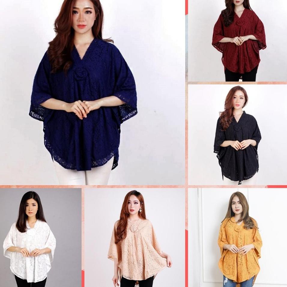 ✹ BAJUBUNDA - LD 120 Brukat Jumbo Wanita Atasan Big Size Kebaya Brukat XXXl ✧