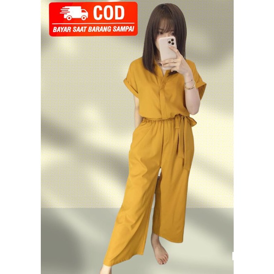 COD Jumpsuit Wanita Fashion Wanita Muslim Gisela Jumpsuit l Gisella