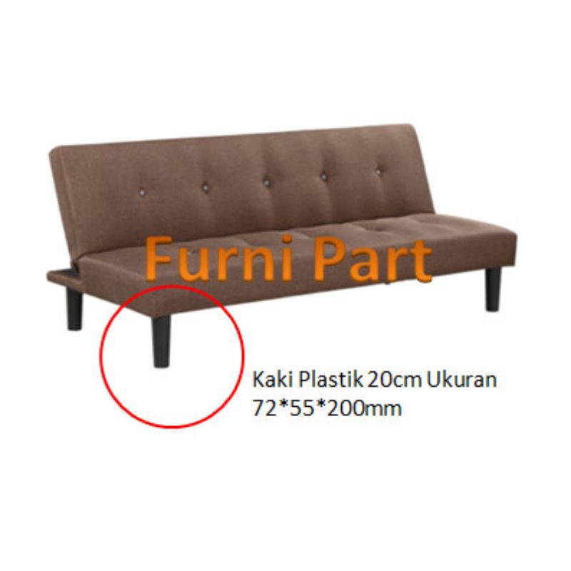 Kaki Sofa Plastik Tinggi 20 cm untuk Sofa dan Spring bed