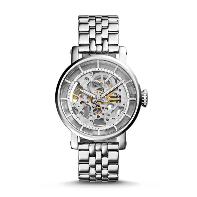 FOSSIL BOYFRIEND AUTOMATIC ME 3067 STAINLESS STEEL WATCH