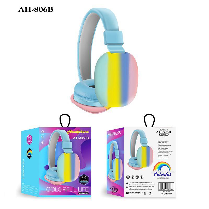 AH-806B Headphone Bando Bluetooth COLORFULL