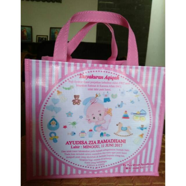 

Tas aqiqah pink uk 23*23*20