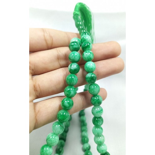 TASBIH GIOK BATU ASLI NATURAL ISI 99 BUTIR