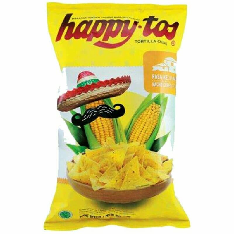 

Happytos Snack Tortilla Chips Nacho Cheese 140G