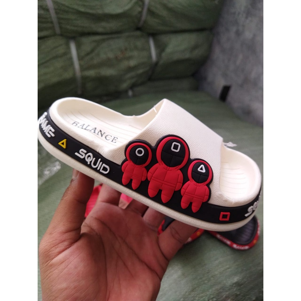 SANDAL SELOP ANAK KARAKTER SEQUID GAME BALANCE 2222-4 SIZE 24-35 SANDAL SELOP ANAK KARAKTER SQUID GAME