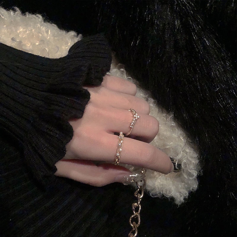 Online influencer cincin Wanita Korea fashion style siswa minimalis in fashion pribadi terbuka zirko