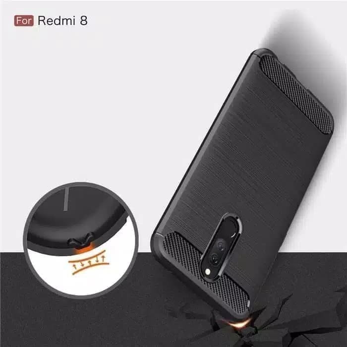 Silicon Case Xiaomi Redmi 8 Softcase iPAKY Carbon Casing Cover