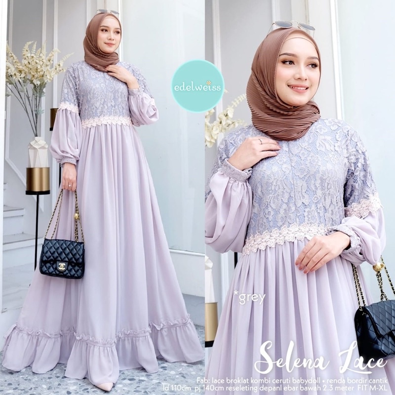 SELENA MAXY DRESS MUSLIM PREMIUM BY EDELWEISS