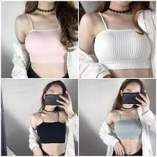 Bra kemben busa tipis atasan bralette tube tali