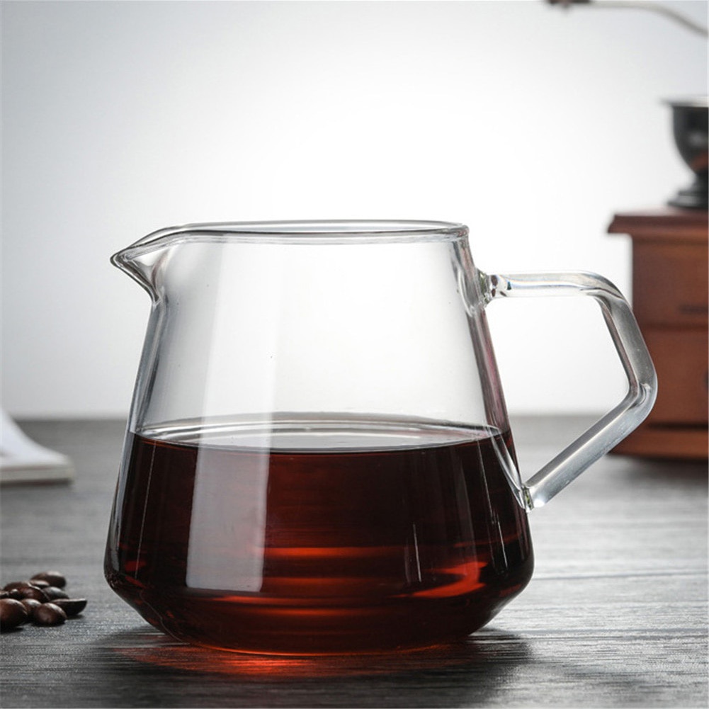 One Two Cups Teko Kopi Barista Coffee Maker Pot Kettle Borosilicate Glass ( 400ml &amp; 600ml )