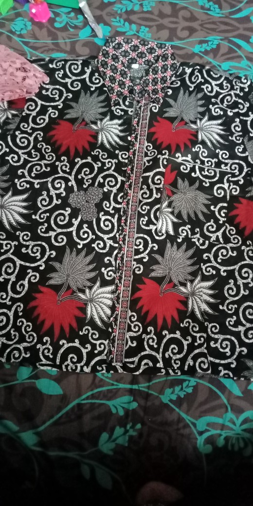 Batik Couple Keluarga Sania Ruffle Ori Ndoro Jowi Dnt Kembang Langit