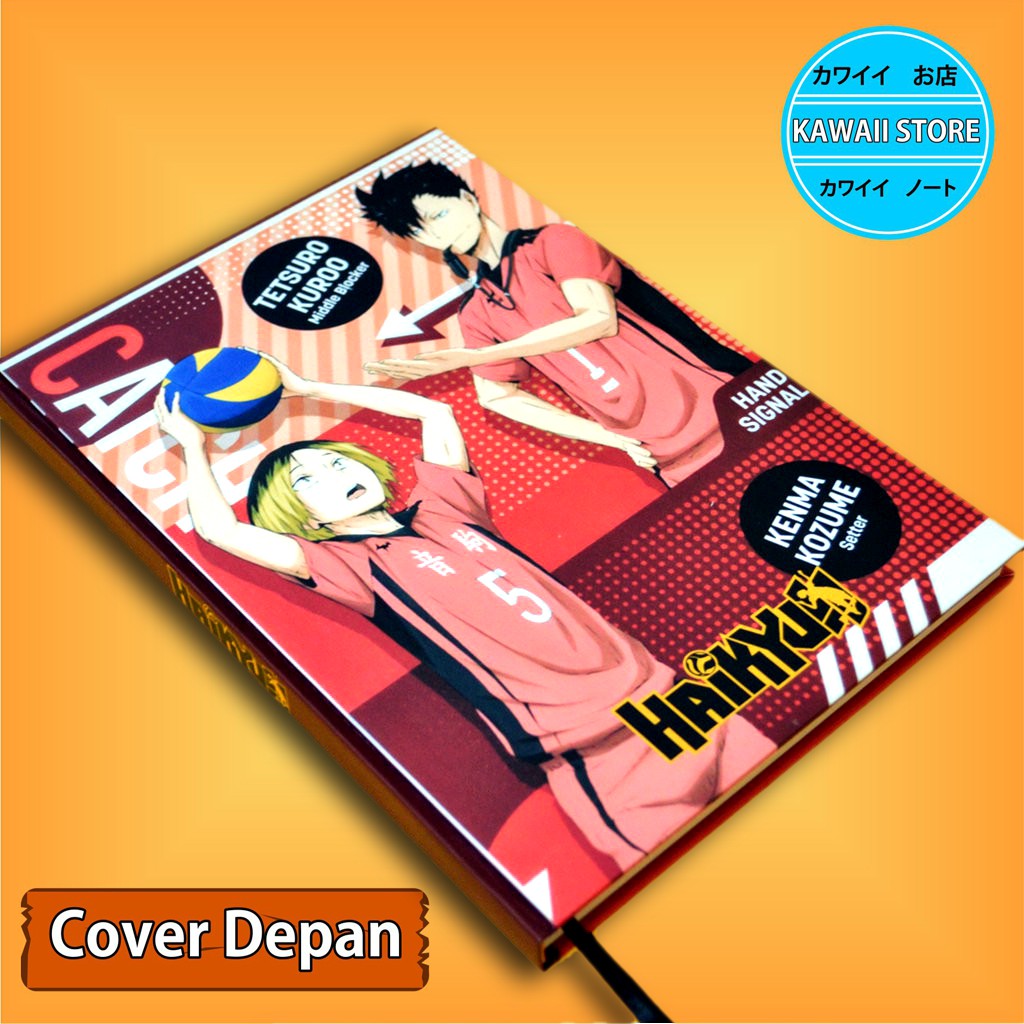 

Notebook / Pocket book Hard Cover Anime Haikyuu KUROO AND KEMNA uk A5 & A6 / Notes Book