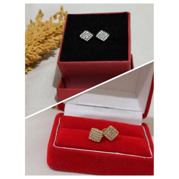 Anting Tindik Meilyn Zircon Warna Silver E05066 E05083