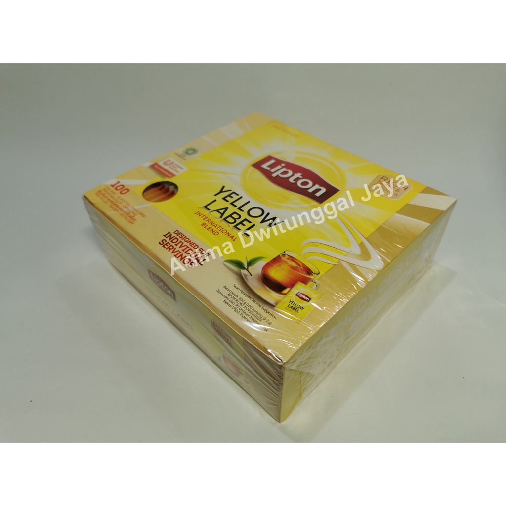 Lipton Yellow Label 100 Tea Bag Envelope / Teh Lipton / Teh Hitam