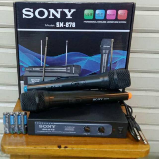 Microphone Wireless Sony SN 878 - Mic Tanpa Kabel SN878