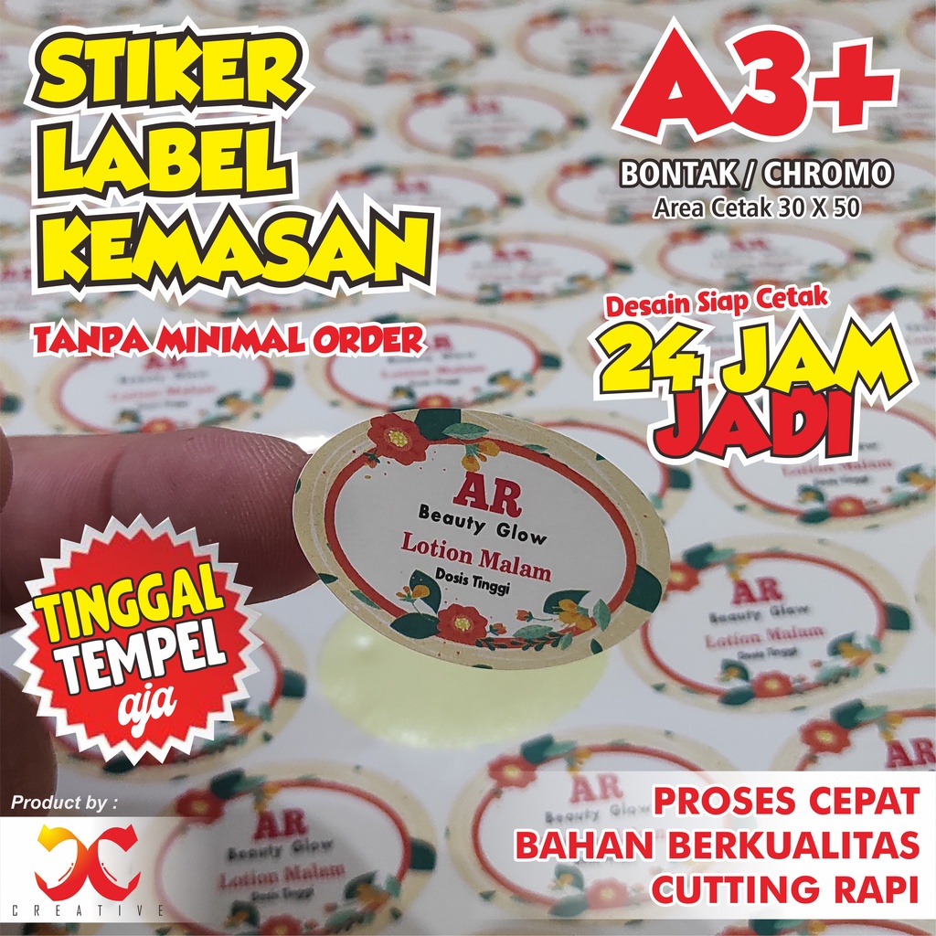 

Cetak Stiker Label Toko Olshop Kue Bakery Kemasan Produk Custom Tinggal tempel sudah potong