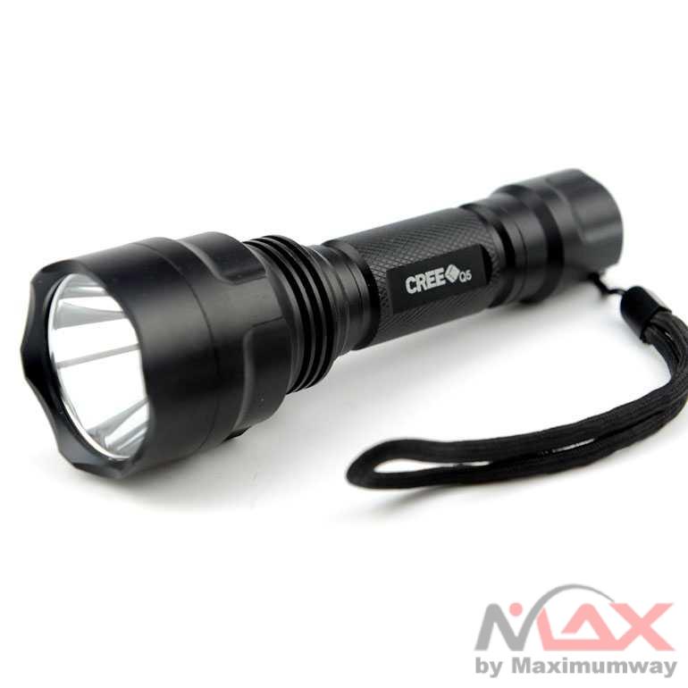 TaffLED C8 Senter LED Flashlight Waterproof Cree Q5 3800 Lumens Warna Hitam