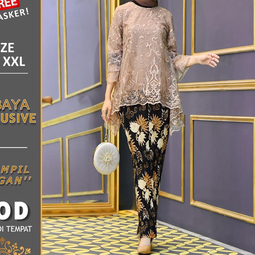 Model Baru Setelan Kebaya Brukat Modern / Set Kebaya Modern / Kebaya Modern Wisuda Wanita / Atasan K