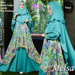 MELSA SYARI JUMBO BAJU MAXI DRESS MUSLIM WANITA MURAH GAMIS CEWEK MODIS KEKINIAN GROSIR MODERN