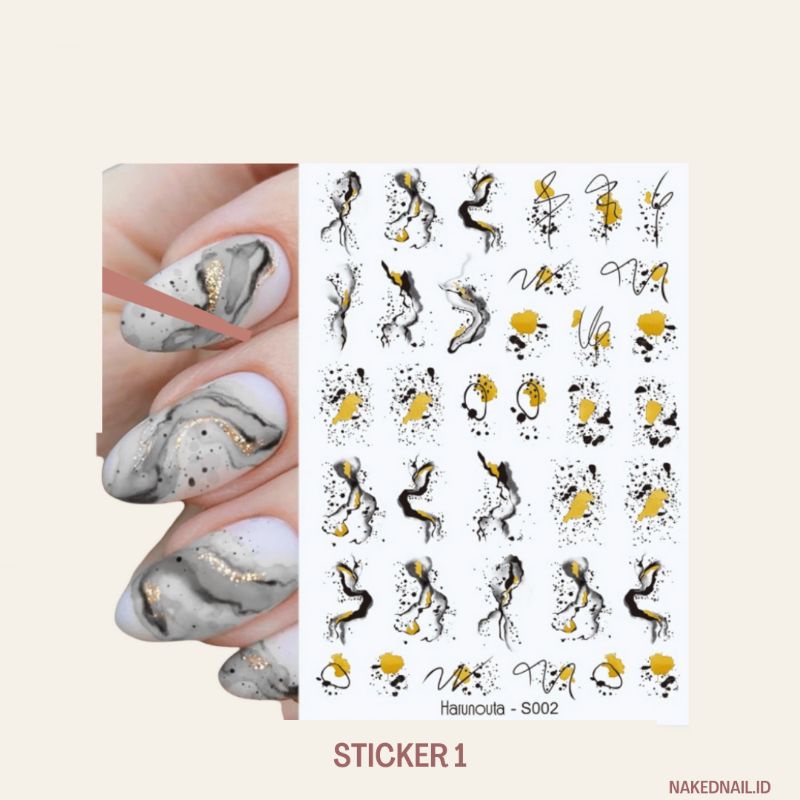 sticker kuku nail art sticker marble stiker kuku marmer nail art