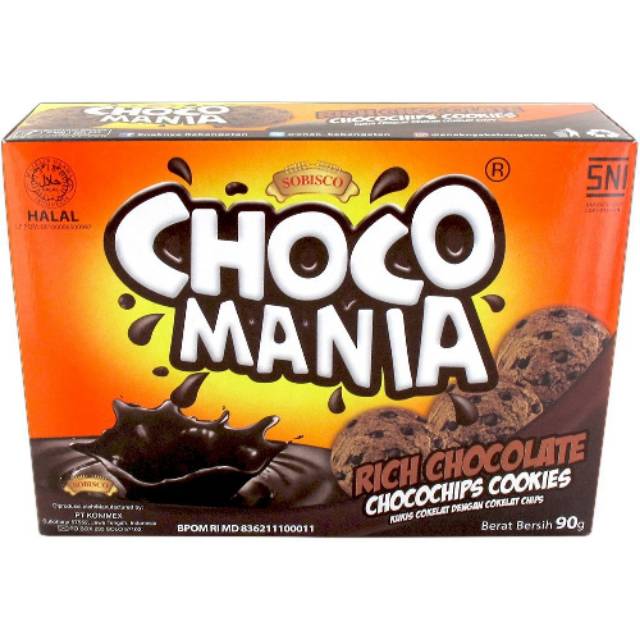 

Chocomania Biskuit Coklat Cookies 90gr Enak renyah